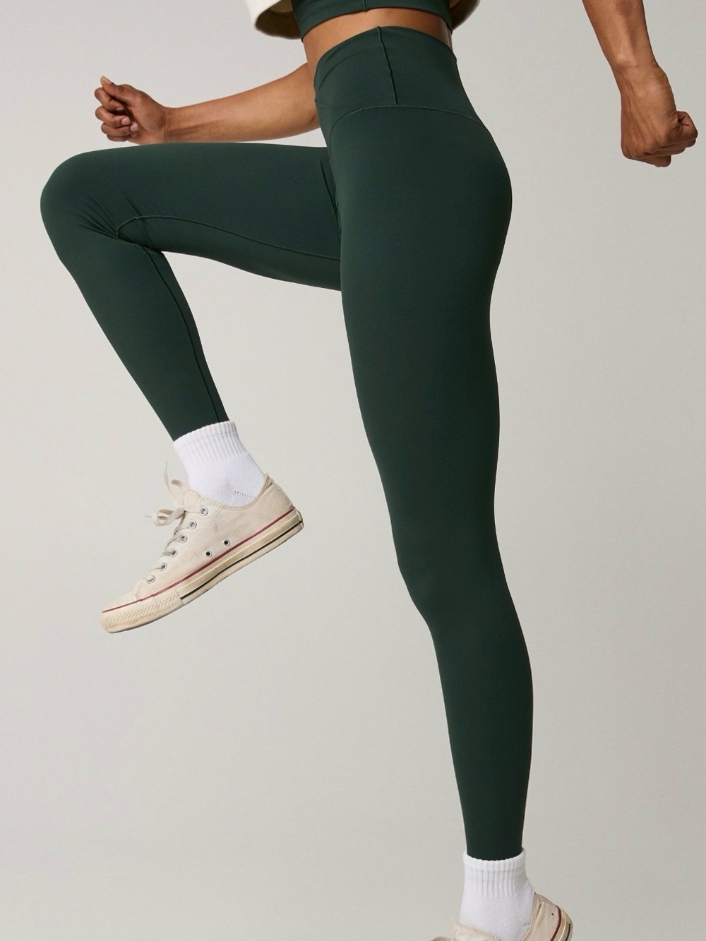 Aerie High-Waist Dark Green Performance Leggings
